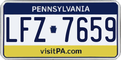 PA license plate LFZ7659