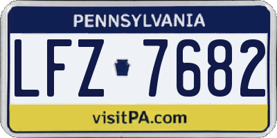 PA license plate LFZ7682