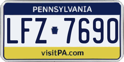PA license plate LFZ7690