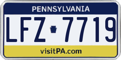 PA license plate LFZ7719