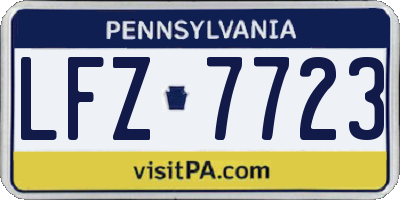 PA license plate LFZ7723