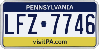 PA license plate LFZ7746