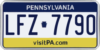 PA license plate LFZ7790
