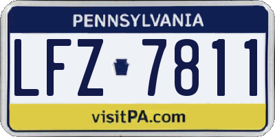 PA license plate LFZ7811