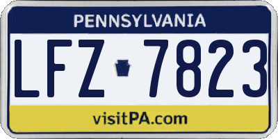 PA license plate LFZ7823