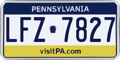 PA license plate LFZ7827