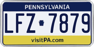 PA license plate LFZ7879
