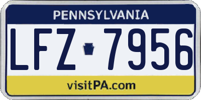PA license plate LFZ7956