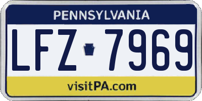 PA license plate LFZ7969