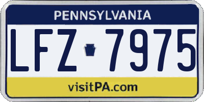 PA license plate LFZ7975