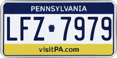 PA license plate LFZ7979