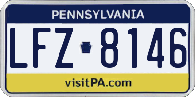 PA license plate LFZ8146