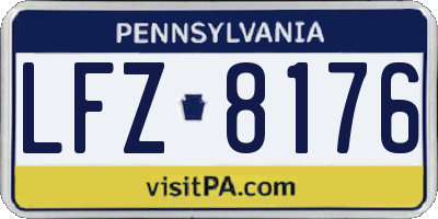 PA license plate LFZ8176