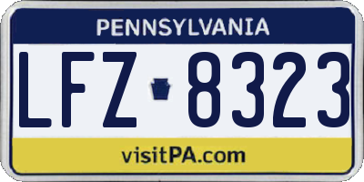 PA license plate LFZ8323