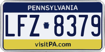 PA license plate LFZ8379