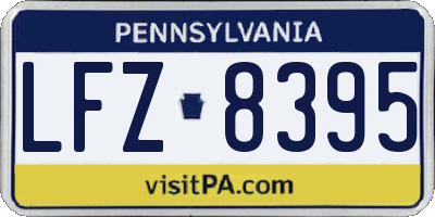 PA license plate LFZ8395