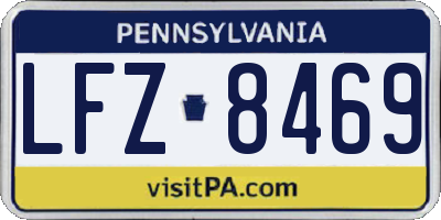 PA license plate LFZ8469
