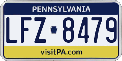 PA license plate LFZ8479