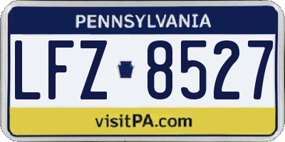 PA license plate LFZ8527