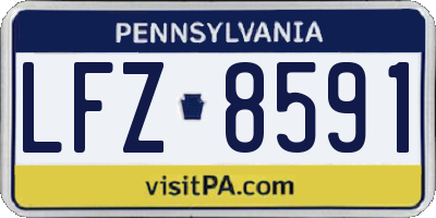 PA license plate LFZ8591