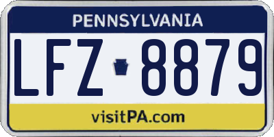 PA license plate LFZ8879