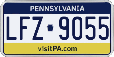 PA license plate LFZ9055