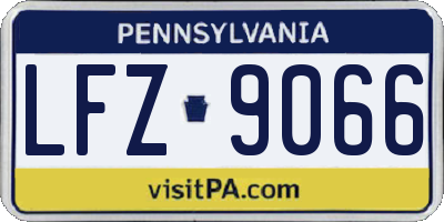 PA license plate LFZ9066