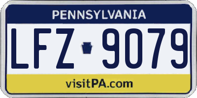 PA license plate LFZ9079