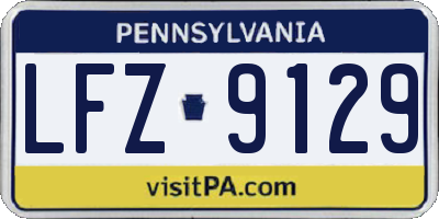 PA license plate LFZ9129