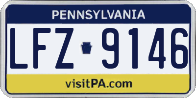 PA license plate LFZ9146