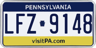 PA license plate LFZ9148