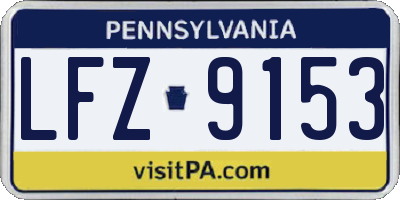 PA license plate LFZ9153