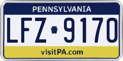 PA license plate LFZ9170