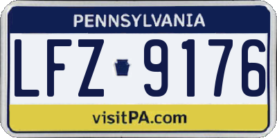 PA license plate LFZ9176