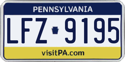 PA license plate LFZ9195