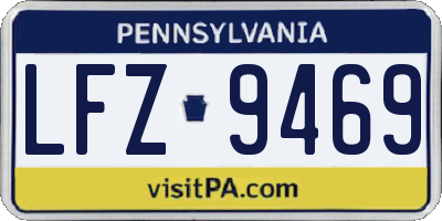 PA license plate LFZ9469