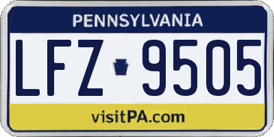 PA license plate LFZ9505