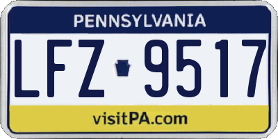 PA license plate LFZ9517