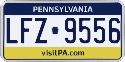 PA license plate LFZ9556
