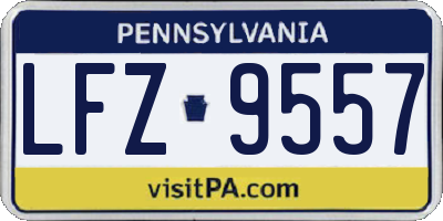PA license plate LFZ9557