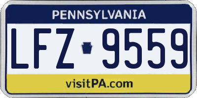PA license plate LFZ9559