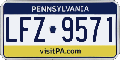 PA license plate LFZ9571