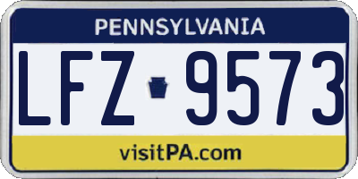 PA license plate LFZ9573