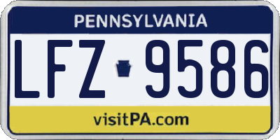 PA license plate LFZ9586