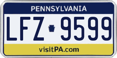 PA license plate LFZ9599