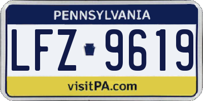 PA license plate LFZ9619