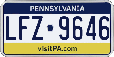 PA license plate LFZ9646