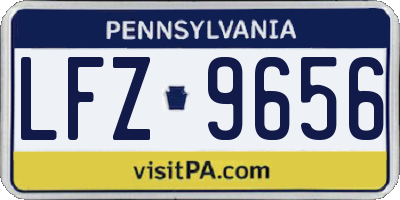 PA license plate LFZ9656
