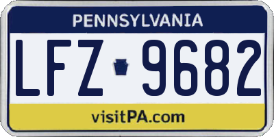 PA license plate LFZ9682