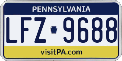 PA license plate LFZ9688